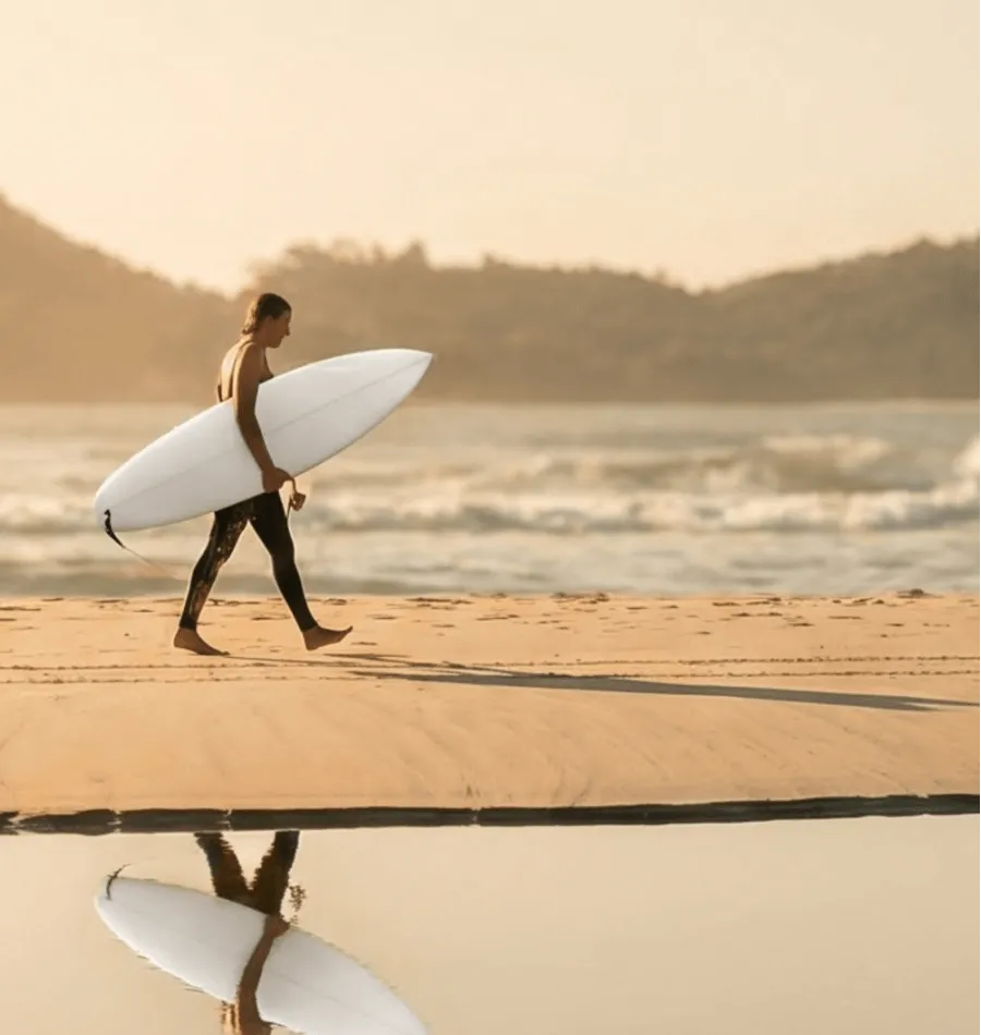 Surfista na Praia do Campeche