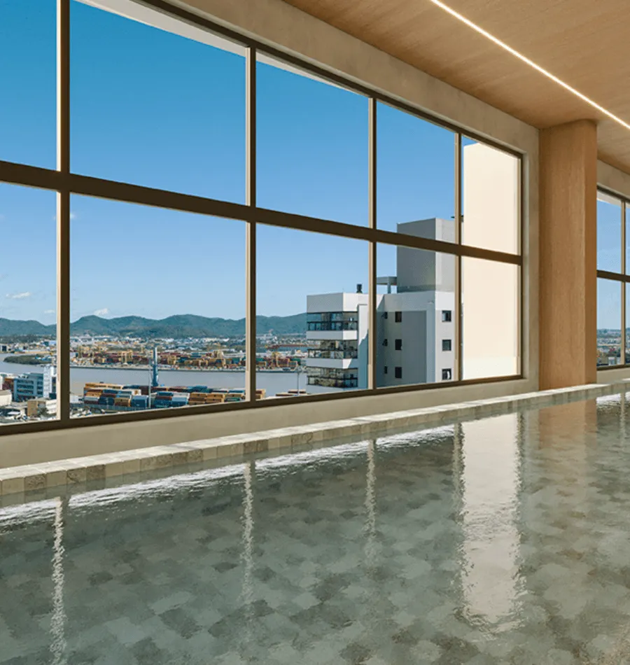 Piscina aquecida no rooftop do DOT ZERO