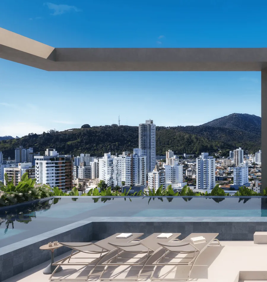 Piscina no rooftop do Alfa Vita
