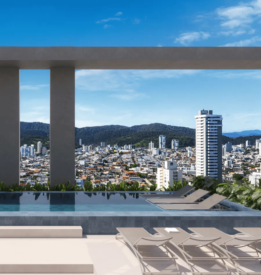 Vista da piscina do Alfa Vita